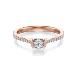 Pierścionek z różowego złota z diamentami AJPZ_085